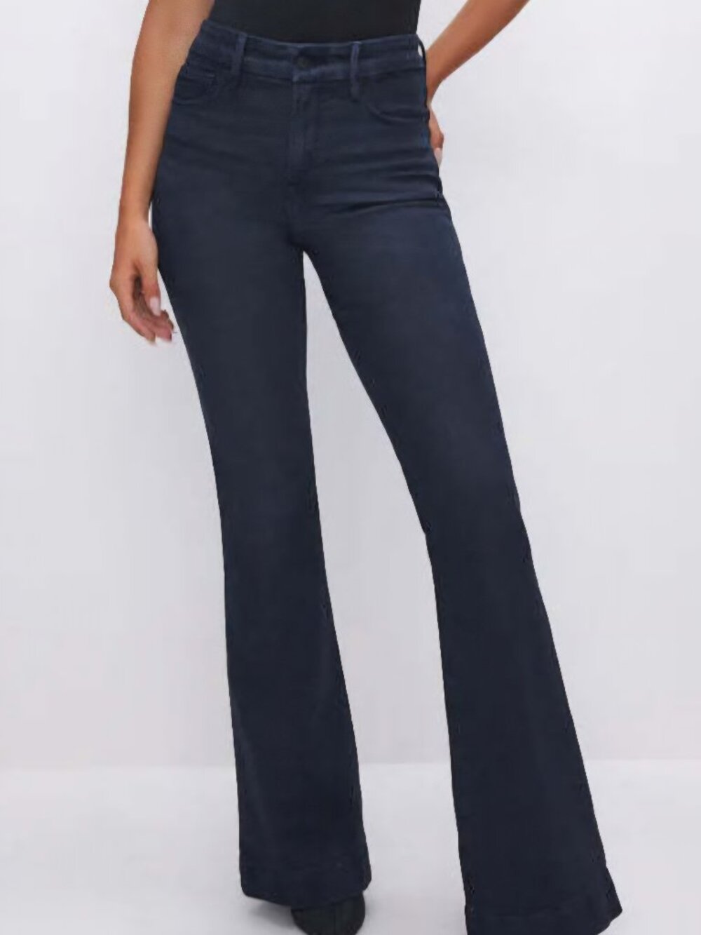 Good American Good Legs Flare Denim Jeans Dark Wash Blue Women's Size 2/26